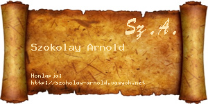 Szokolay Arnold névjegykártya